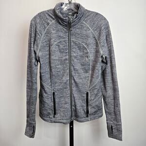 Lululemon Define Running Jacket Heather Gray Full Zip Athletic Performance 10